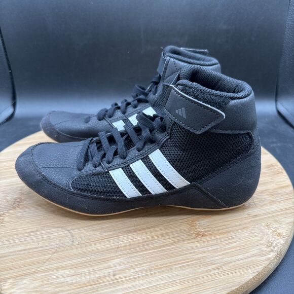 Adidas HVC 2 Youth Size 3Y Wrestling Shoes Sneakers AQ3327 Black White